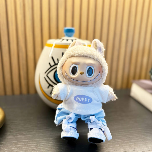 💙 Puppy Vibes Labubu Fit – Chill Streetwear Edition