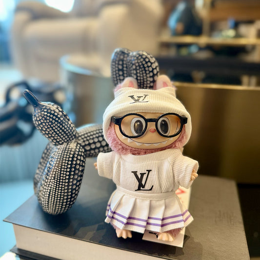 π€ Luxury Learner 2.0 Labubu Fit β Ivory LV Edition
