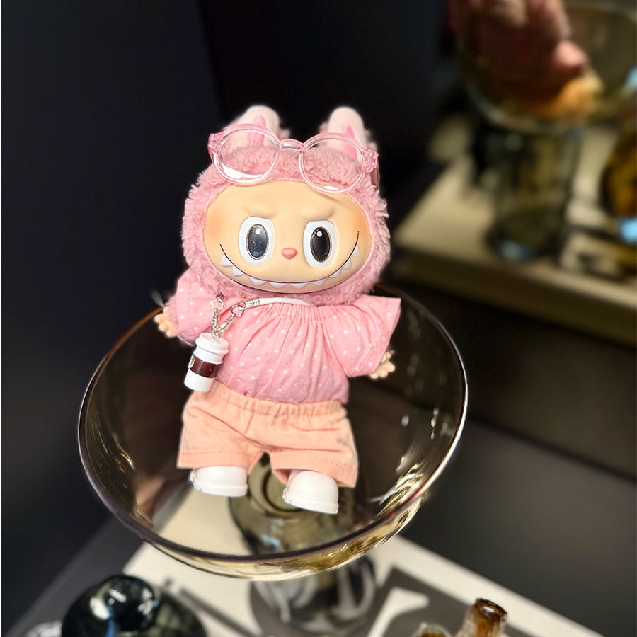 ☕ “Pink Latte Lounge” Fit – Bubble Blush Edition