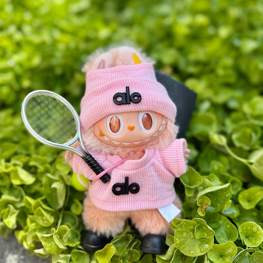 🎾 Alo Mini Fit – Pink Tennis Set for Labubu