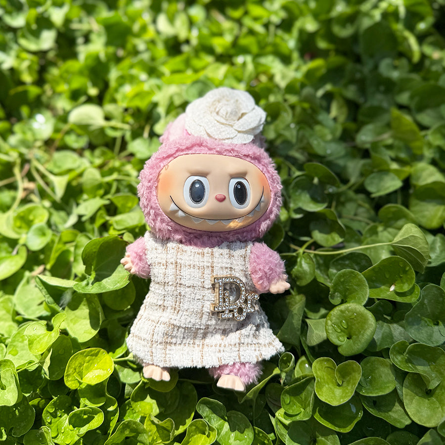 Garden Bloom Tweed Dress – For Labubu (Dior-Inspired)