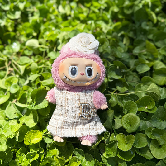 Garden Bloom Tweed Dress – For Labubu (Dior-Inspired)