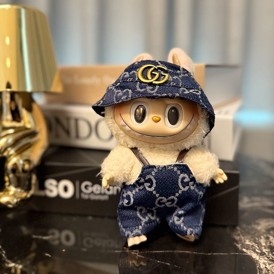 💙 GG Denim Luxe Set for Labubu – Blue Edition