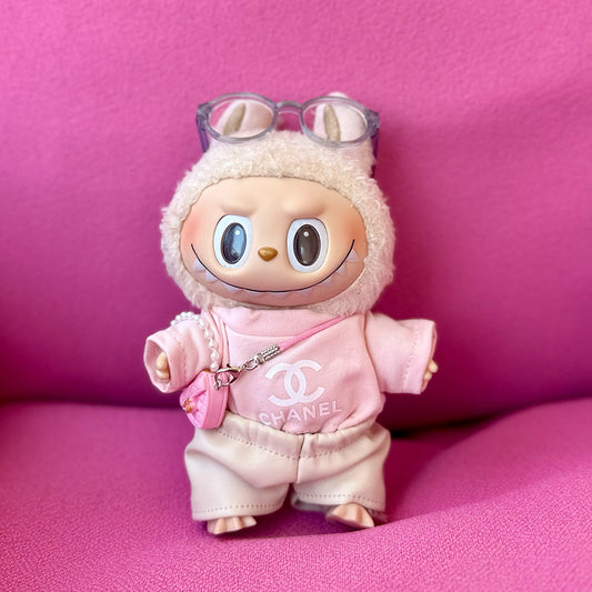 ๐ Pink Chanel-Inspired Set for Labubu โ Bubble Blush Edition