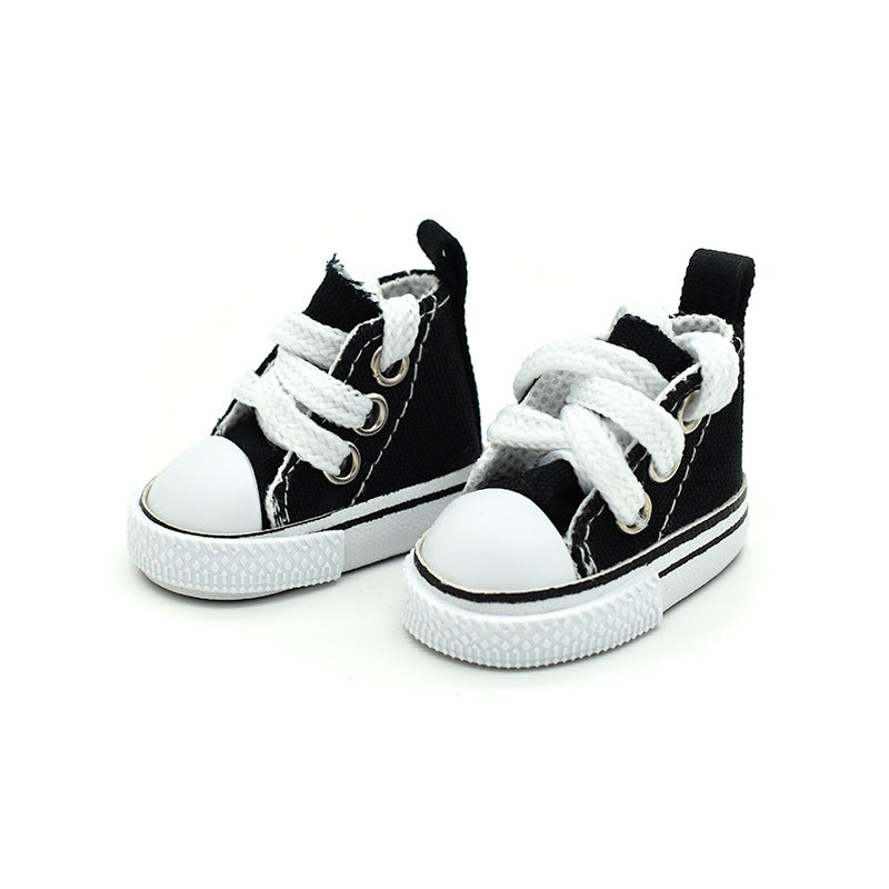 🖤 Mini High-Top Sneakers for Labubu – Classic Street Style
