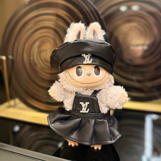 Mini LV Noir Set – For Labubu (Black Edition)