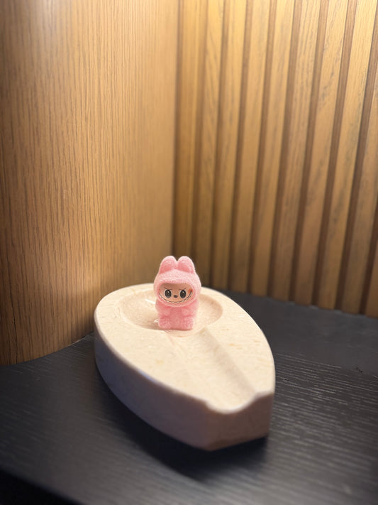 โจ Labubu-Inspired Pink Flocked Sharpener