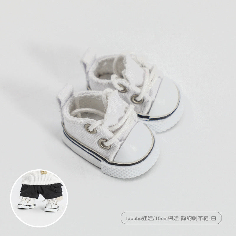 🤍 Labubu White Canvas Sneakers