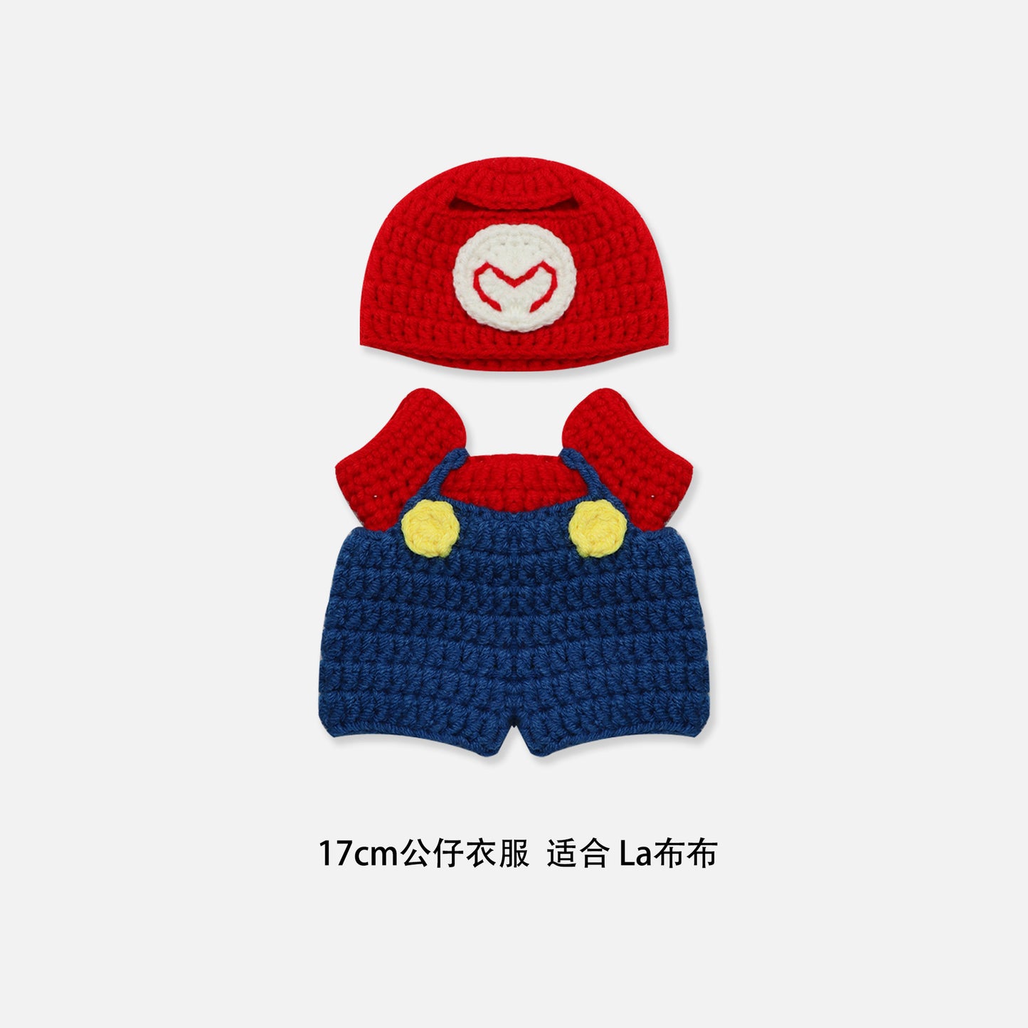 🍄 Labubu Mario Crochet Outfit Set