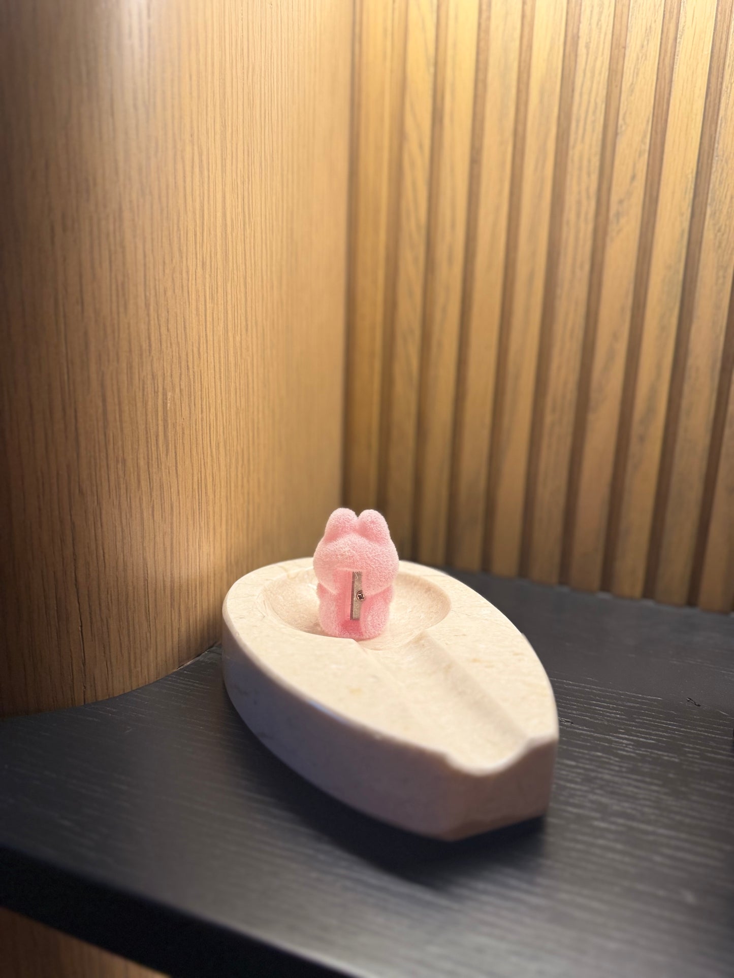 ✨ Labubu-Inspired Pink Flocked Sharpener