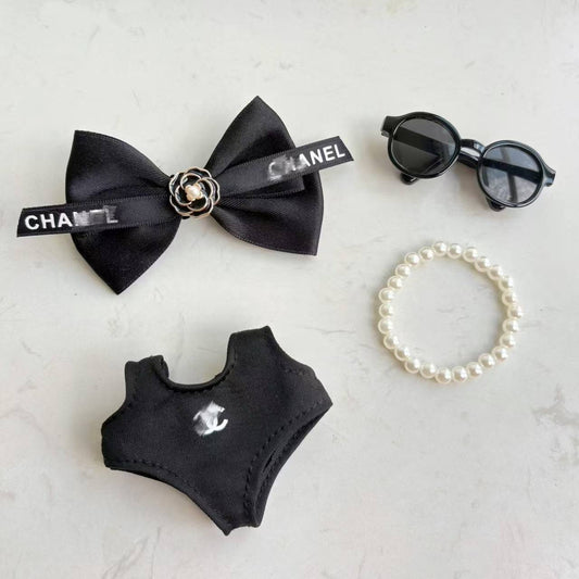 ✨ Premium Chanel-Inspired Labubu Glam Set | Complete Luxury Outfit