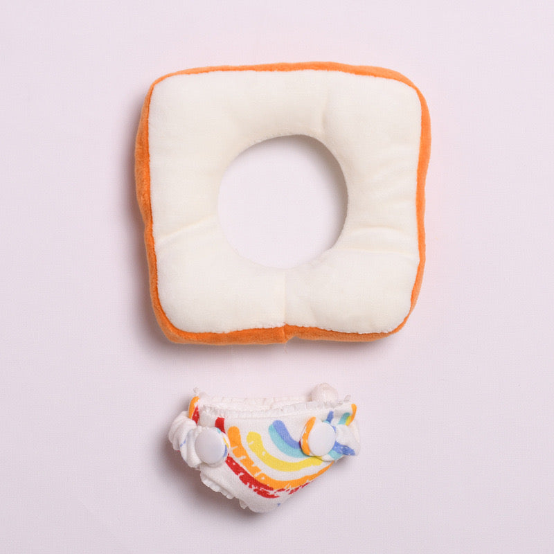 🍞 Labubu Toast & Rainbow Diaper Set