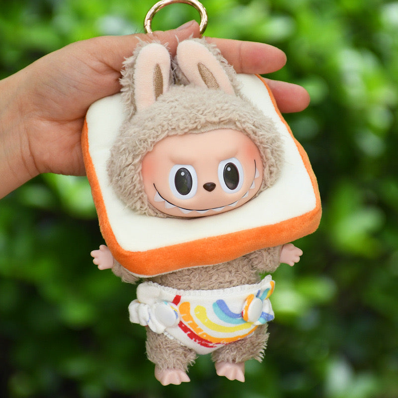 🍞 Labubu Toast & Rainbow Diaper Set