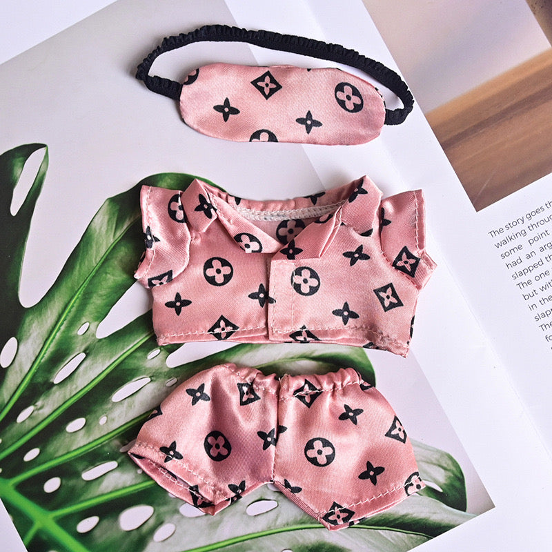 🌸 Pink LV-Style Labubu Pajama Set 🐰✨