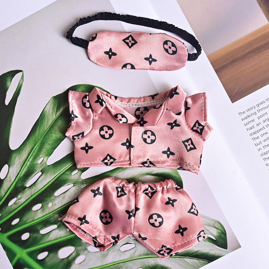🌸 Pink LV-Style Labubu Pajama Set 🐰✨