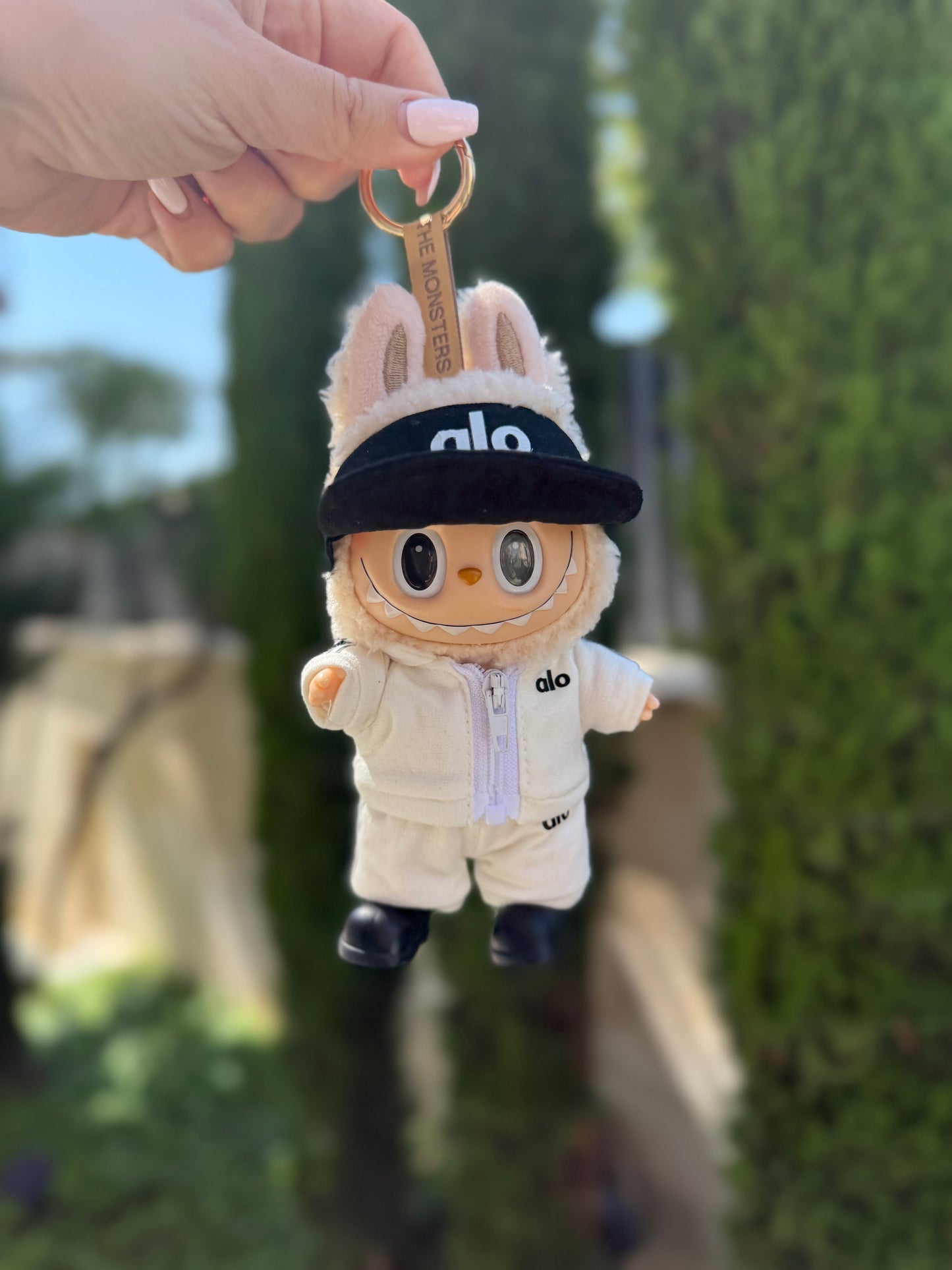 Alo Labubu Tracksuit – White Zip-Up Edition