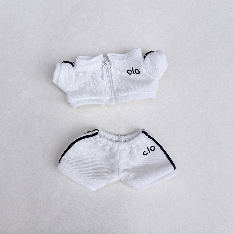 🤍 Premium White Alo-Inspired Labubu Outfit Set