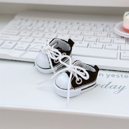 🖤 Mini Classic Black Sneakers | Labubu Footwear