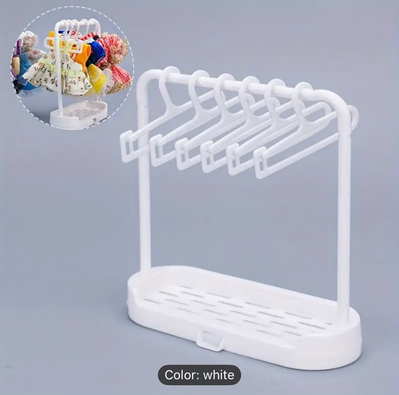 Mini Labubu Clothes Rack – With 10 Hangers