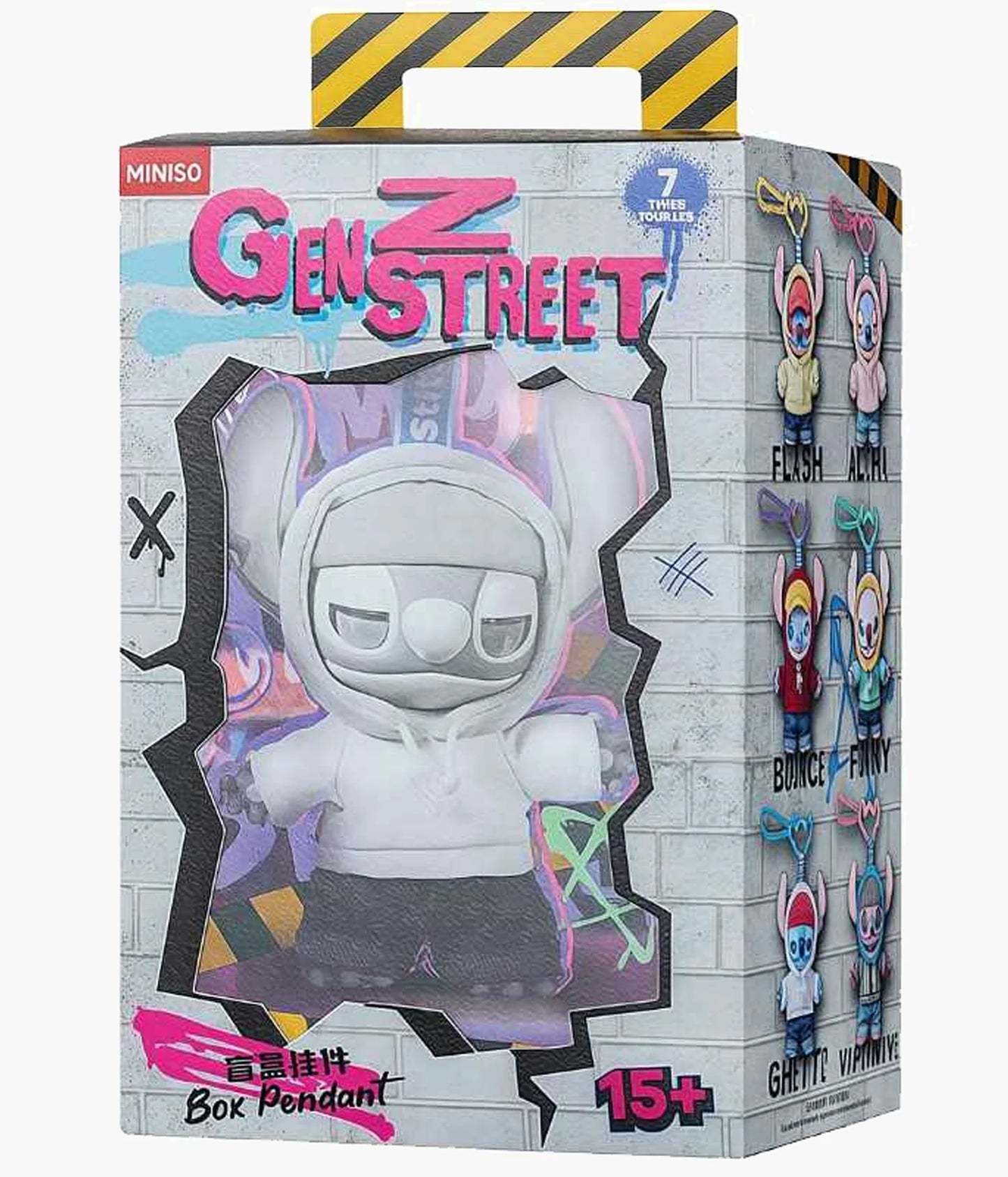 Authentic Stitch Gen Z Street Box Pendant – Mystery Style! 🧢