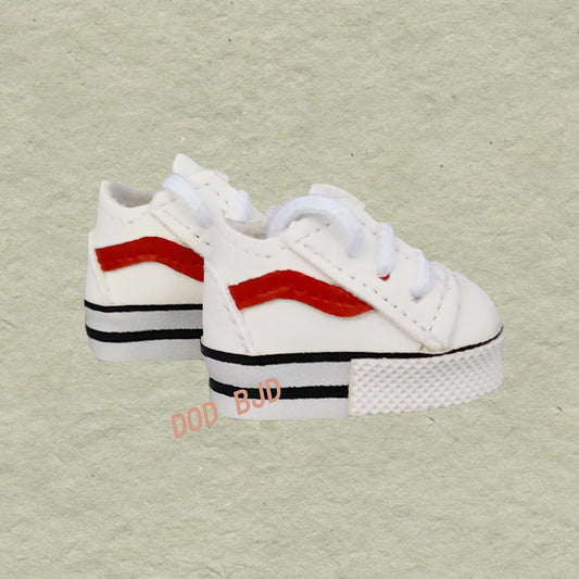 🔥 Labubu Vans-Inspired Sneakers (Red Stripe)