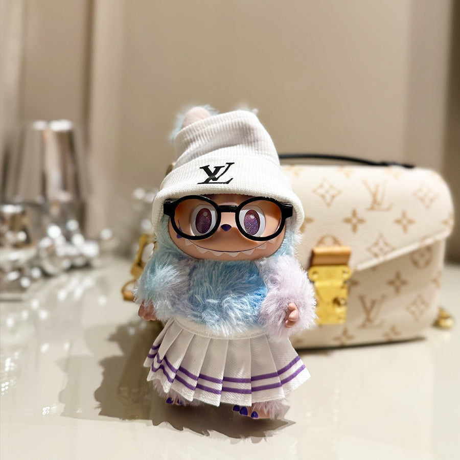 📚 “Luxury Learner” Labubu Fit – LV Preppy Edition