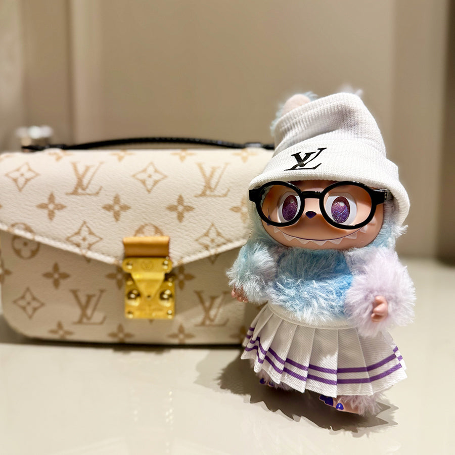 📚 “Luxury Learner” Labubu Fit – LV Preppy Edition