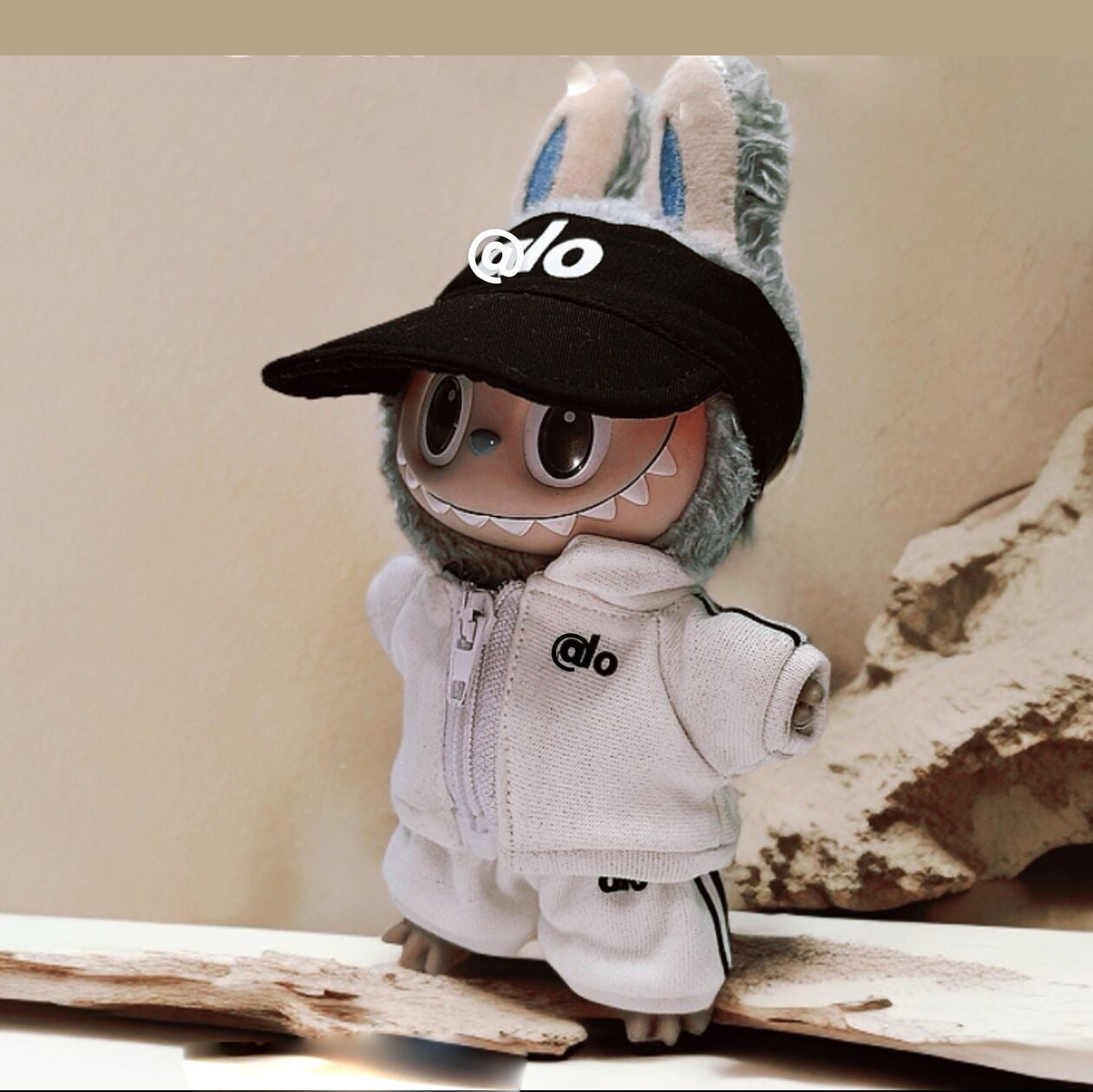 Alo Labubu Tracksuit – White Zip-Up Edition