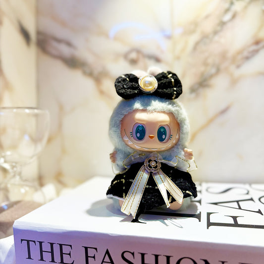 👑 “Royal Ribbon” Labubu Fit – Midnight Elegance Edition