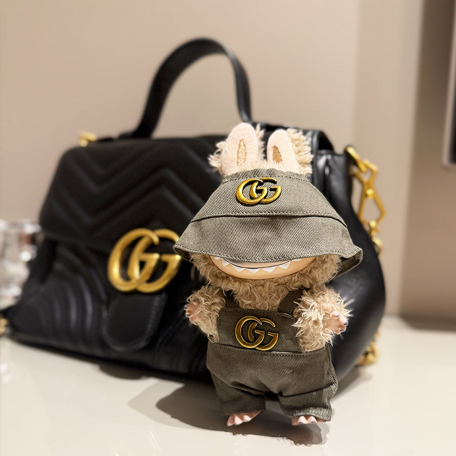 💼 “Mini Mogul” Labubu Fit – GG Green Edition