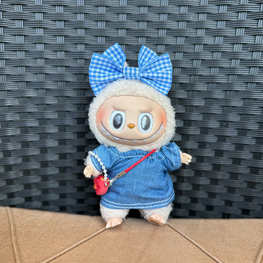 💙 Denim Darling Set for Labubu – Picnic Chic Edition