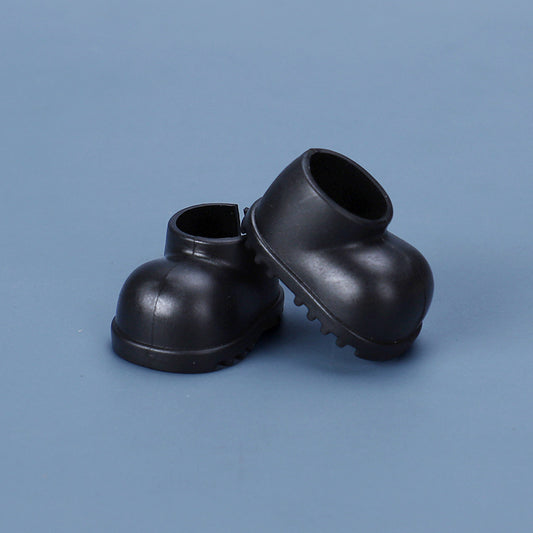 🖤 Classic Chunky Boots for Labubu – Matte Black Edition