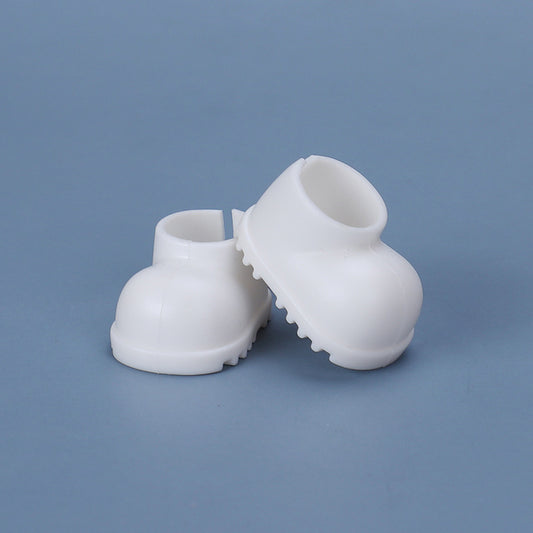 🤍 Classic Chunky Boots for Labubu – Crisp White Edition