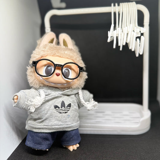 Adidas Inspired Chill Set – For Labubu (Grey Edition)