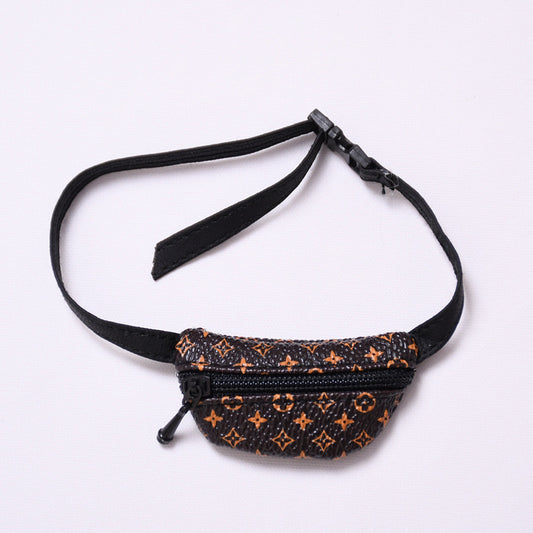 👜 Premium LV Mini Waist Bag (Black Edition) for Labubu