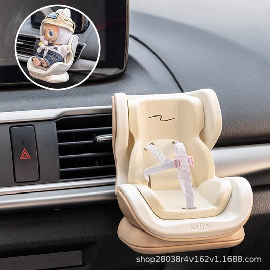 Labubu Luxe Car Seat – Beige & Brown Edition